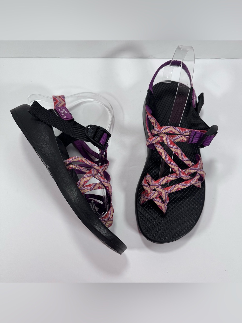 Chaco ZX/2 Classic Hiking Outdoor Strappy Purple Orange Sandals Women Size 9